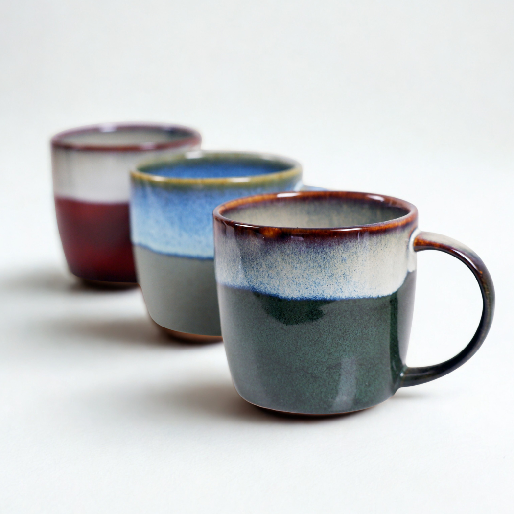 Handmade Coffee Mug 350ml - Set of 3